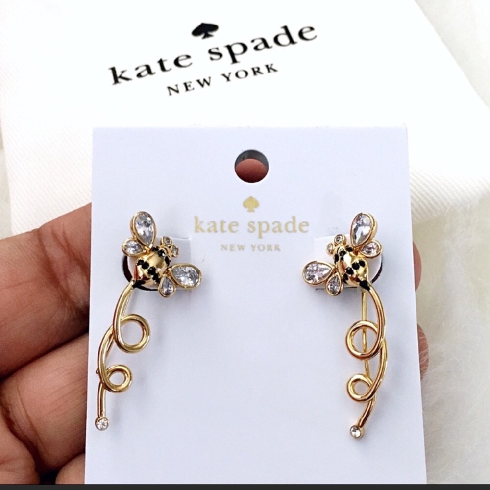 ♠️ Kate Spade Bee Ear Pin Earrings - Picture 2 of 4